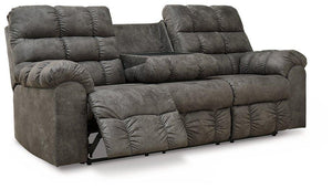 Derwin Reclining Sofa with Drop Down Table