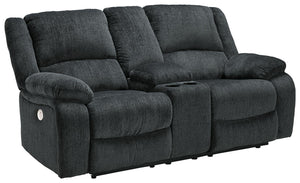 Draycoll - Dbl Rec Pwr Loveseat W/console