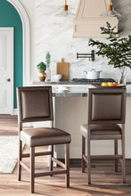 Load image into Gallery viewer, Benmara Brown/Dark Brown Counter Height Bar Stool
