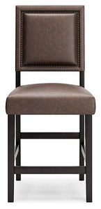 Benmara Brown/Dark Brown Counter Height Bar Stool