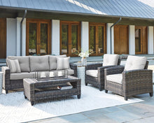 Load image into Gallery viewer, Cloverbrooke Gray 4-Piece Outdoor Conversation Set
