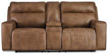 Load image into Gallery viewer, Game Plan Caramel Power Reclining Loveseat
