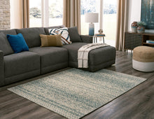 Load image into Gallery viewer, Devton Beige/Teal 5&#39; x 7&#39; Rug
