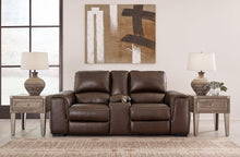 Load image into Gallery viewer, Alessandro Walnut Power Reclining Loveseat with Console
