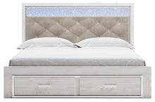 Load image into Gallery viewer, Altyra White King Upholstered Storage Bed
