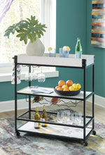 Load image into Gallery viewer, Bayflynn White/Black Bar Cart
