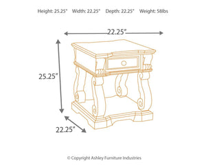 Alymere - Square End Table