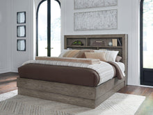 Load image into Gallery viewer, Anibecca Weathered Gray King Bookcase Bed
