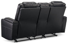 Load image into Gallery viewer, Center Point Black Reclining Loveseat with Console
