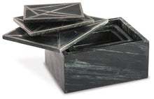 Load image into Gallery viewer, Ackley Black/Silver Finish Box (Set of 3)
