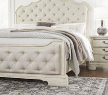 Load image into Gallery viewer, Arlendyne Antique White King Upholstered Bed

