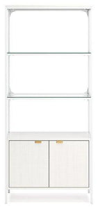 Deznee White Large Bookcase