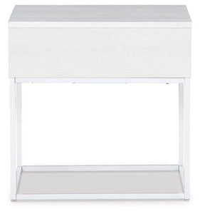 Deznee White End Table