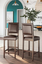 Load image into Gallery viewer, Benmara Brown/Dark Brown Bar Height Bar Stool
