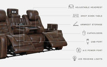 Load image into Gallery viewer, Game - Pwr Rec Sofa With Adj Headrest

