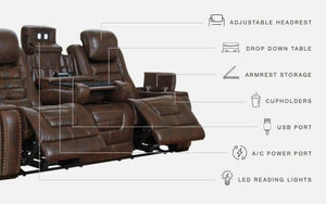 Game - Pwr Rec Sofa With Adj Headrest