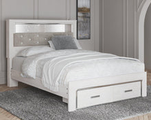 Load image into Gallery viewer, Altyra White Queen Upholstered Bookcase Bed with Storage
