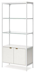 Deznee White Large Bookcase