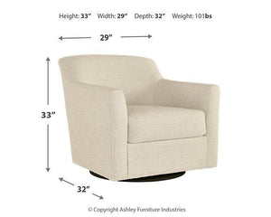 Bradney Linen Swivel Accent Chair