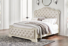 Load image into Gallery viewer, Arlendyne Antique White King Upholstered Bed
