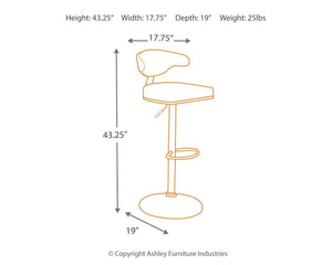 Bellatier - Tall Uph Swivel Barstool(1/cn)