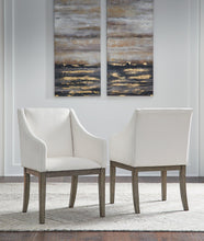 Load image into Gallery viewer, Anibecca Gray/Off White Dining Arm Chair
