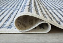 Load image into Gallery viewer, Finnlett Cream/Blue 7&#39;10&quot; x 9&#39;10&quot; Rug
