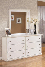 Load image into Gallery viewer, Bostwick Shoals White Queen Panel Bed with Mirrored Dresser, Chest and 2 Nightstands
