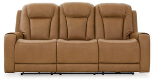 Card Player Cappuccino Power Reclining Sofa