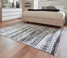 Load image into Gallery viewer, Devman Black/Cream/Gray 5&#39;2&quot; x 6&#39;10&quot; Rug
