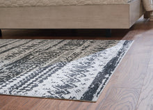 Load image into Gallery viewer, Devman Black/Cream/Gray 5&#39;2&quot; x 6&#39;10&quot; Rug
