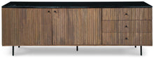 Load image into Gallery viewer, Barnford Brown/Black Accent Cabinet
