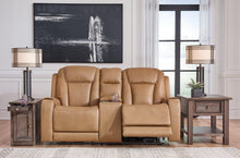 Load image into Gallery viewer, Card Player Cappuccino Power Reclining Loveseat
