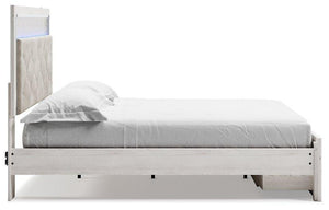 Altyra White King Upholstered Storage Bed