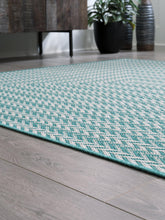 Load image into Gallery viewer, Atlow Aqua/Ivory 7&#39;10&quot; x 9&#39;10&quot; Rug
