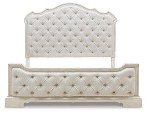 Arlendyne Antique White King Upholstered Bed