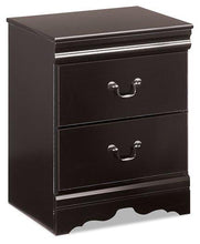 Load image into Gallery viewer, Huey Vineyard Black Queen Sleigh Bed with Mirrored Dresser and 2 Nightstands
