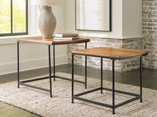 Load image into Gallery viewer, Drezmoore Light Brown/Black Nesting End Table (Set of 2)
