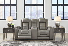 Load image into Gallery viewer, Backtrack Gray Power Reclining Loveseat
