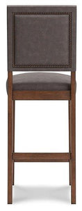 Benmara Grayish Brown/Brown Bar Height Bar Stool