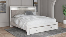 Load image into Gallery viewer, Altyra White King Upholstered Storage Bed
