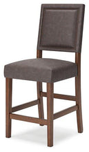 Load image into Gallery viewer, Benmara Grayish Brown/Brown Counter Height Bar Stool (Set of 2)
