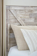 Load image into Gallery viewer, Hodanna Whitewash King Crossbuck Panel Bed
