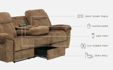 Load image into Gallery viewer, Huddle-up - Rec Sofa W/drop Down Table
