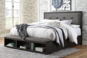 Hyndell - Upholstered Panel Bed With Storage