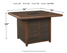 Load image into Gallery viewer, Paradise - Square Bar Table W/fire Pit
