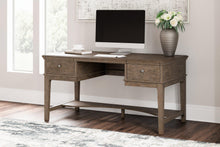 Load image into Gallery viewer, Janismore Weathered Gray Home Office Storage Leg Desk
