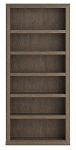 Janismore Weathered Gray Large Bookcase