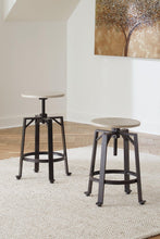 Load image into Gallery viewer, Karisslyn Whitewash/Black Counter Height Stool (Set of 2)
