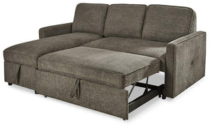 Kerle Charcoal 2-Piece Sectional with Pop Up Bed